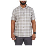 5.11 Tactical Men's Wyatt Short Sleeve Plaid Shirt (White Plaid)