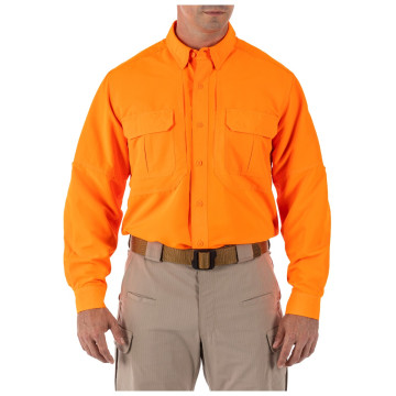 5.11 Tactical Men's HI-VIS Performance Long Sleeve Shirt (Hi-Vis Orange)