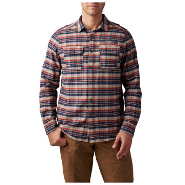 5.11 Tactical Men's Lester Long Sleeve Shirt (Khaki Plaid)