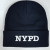 NYPD Poly / Wool Knit Cap with White Embroidery